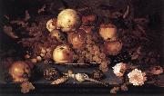 AST, Balthasar van der Still-life with Dish of Fruit  ffg oil painting